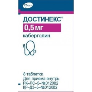 ДОСТИНЕКС 0,5 N8 ТАБЛ