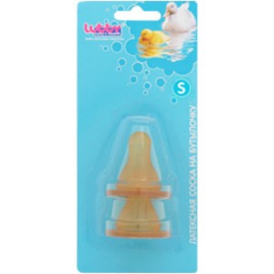 Lubby №2 соска латекс на бутылку M–средний поток (от 3 месяцев), 4655