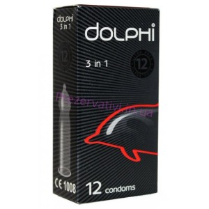 DOLPHI 3 в 1 Презервативы латексные №12