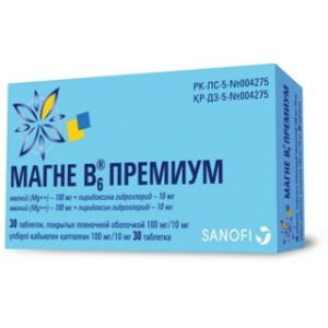Магне-В6 Премиум 100 мг/10 мг №30 табл.п.о.