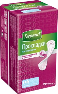 Прокладки уролог.Depend Normal Plus 12шт*6