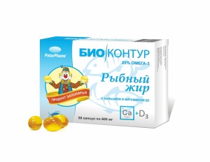 Рыбный жир кальц/вит Д3 кап.0,6г№50
