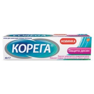 Корега 40 г крем д/фикс. зубн. протезов защита десен
