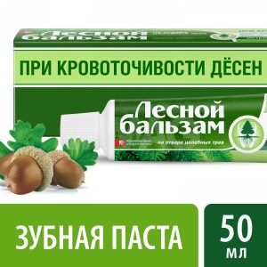 Лесной бальзам 75 мл паста зубная с корой дуба на отваре трав, 65500383