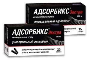 Адсорбикс Экстра 200мг №15