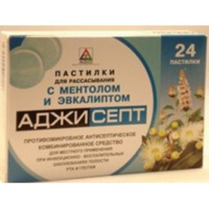 Аджисепт ментол и эвкалипт №24 пастилки