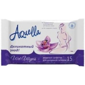 Aquella №15 салфетки влажн. д/интимной гигиены