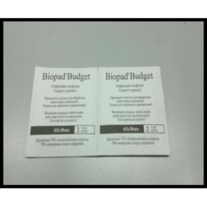 Салфетки спиртов.Biopad 65*30мм Budget