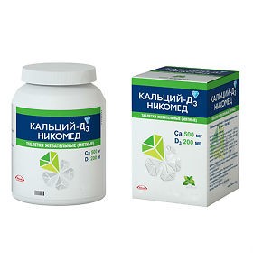 Кальций-Д3 Никомед №30 таблетки жевательные со вкусом мяты