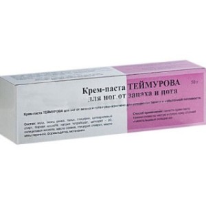 ТЕЙМУРОВА КРЕМ-ПАСТА Д/НОГ ОТ ЗАПАХА И ПОТА 50,0 ЗЕЛЕНАЯ ДУБРАВА
